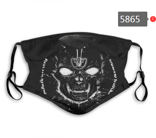 2020 NFL Oakland Raiders #7 Dust mask with filter->nfl dust mask->Sports Accessory